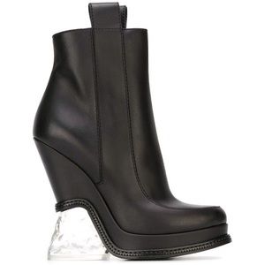 Fendi Boot Clear/Ice Heel Wedge Bootie